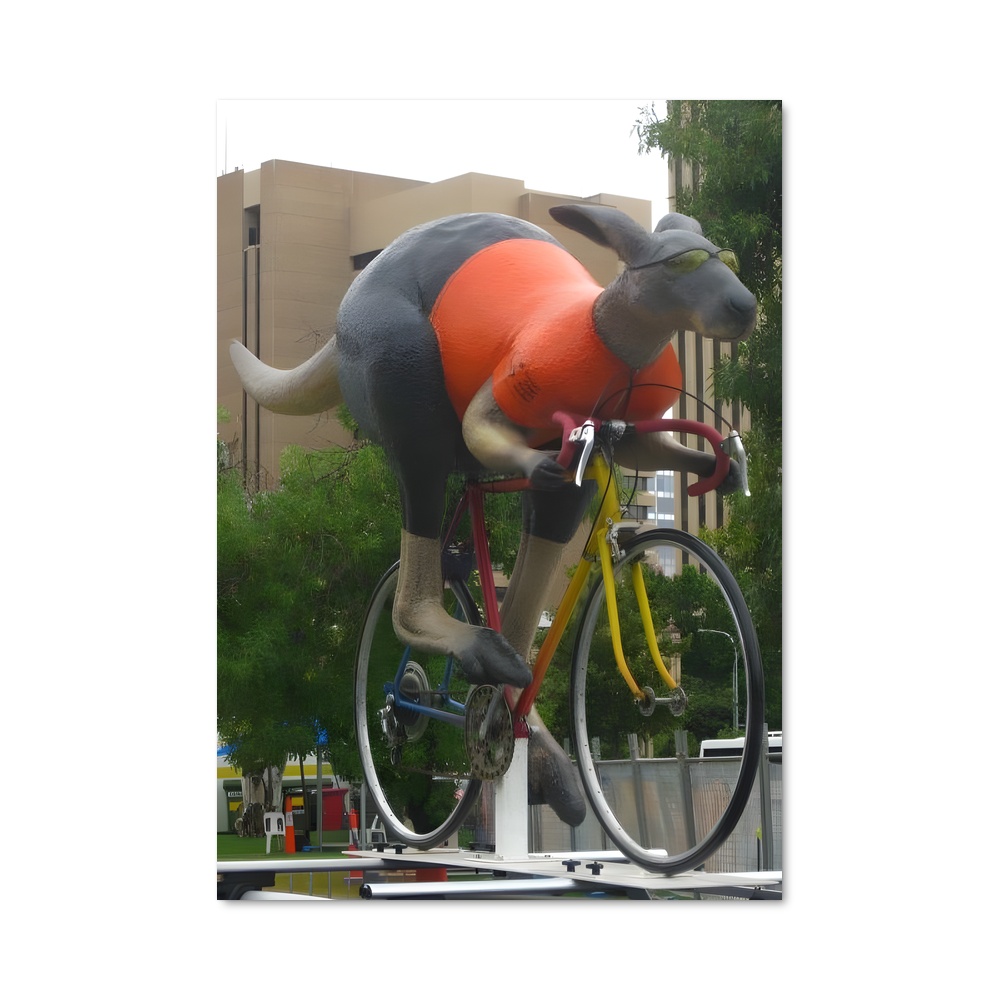 Poster L'Éléphant Cycliste – affiche Cyclisme